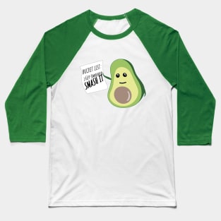 Motivational Avocado says SMASH IT - Kawaii Avocado with Bucket List Baseball T-Shirt